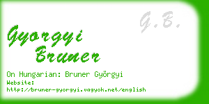 gyorgyi bruner business card